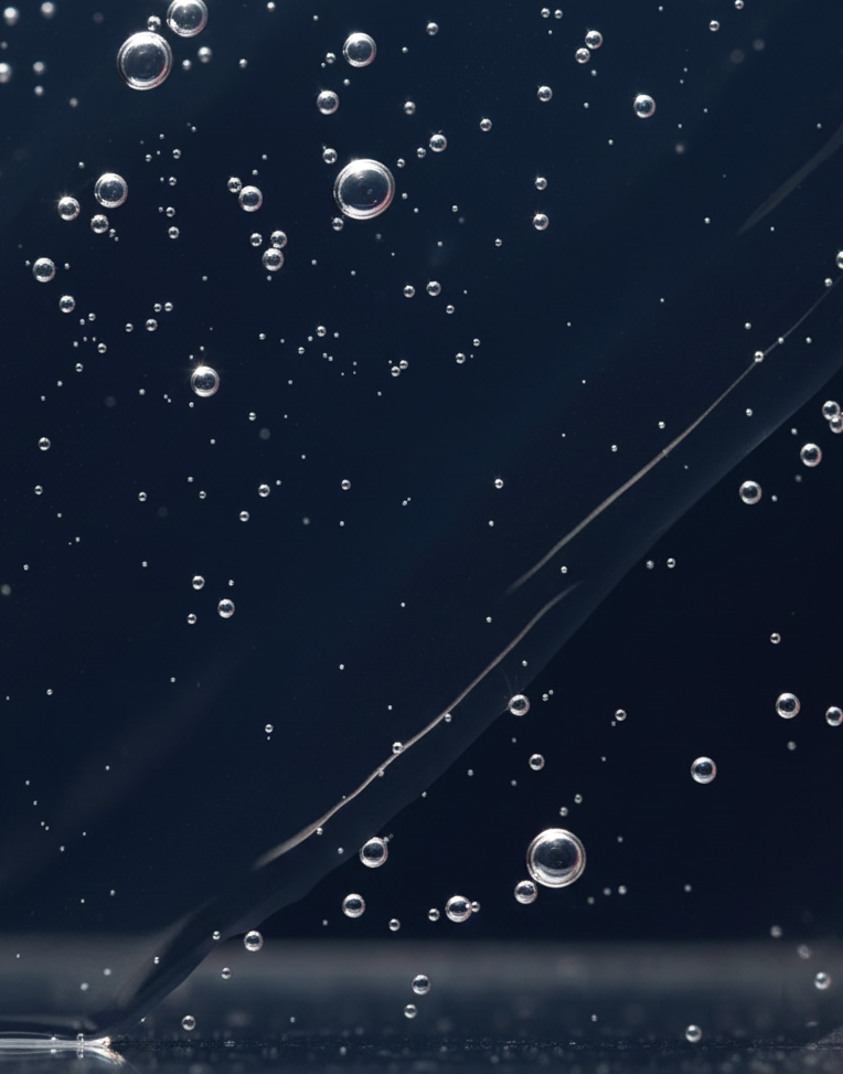 Water droplets close-up