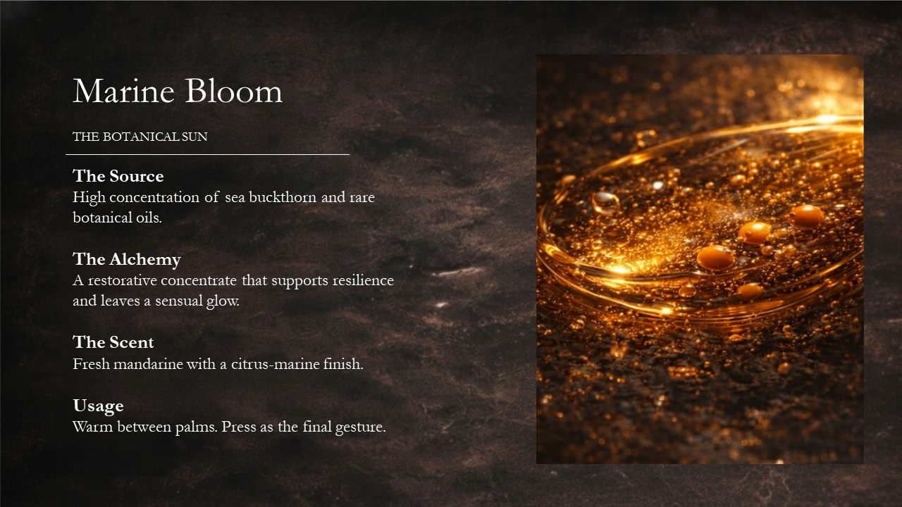 Glowing marine liquid